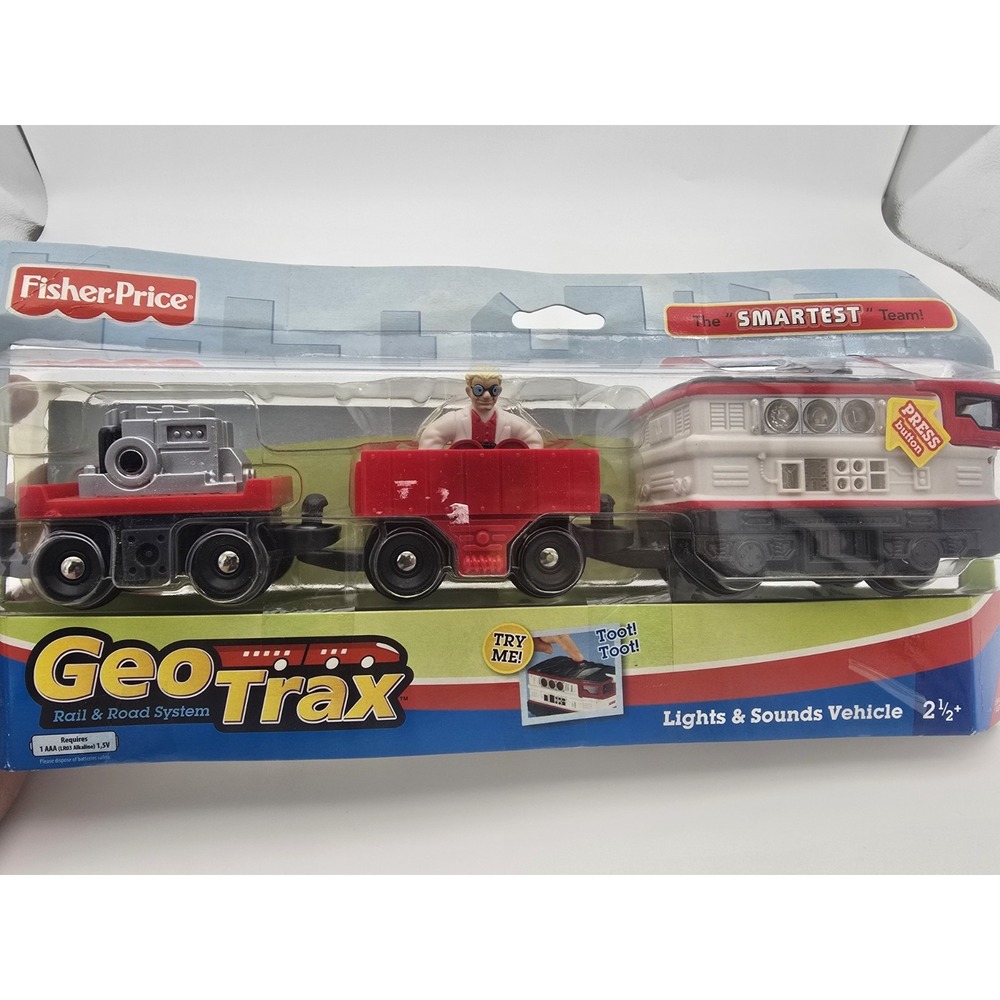 GeoTrax Googles & Bunsen‎ The Smartest Team Push Train w/Lights & Sound New nip